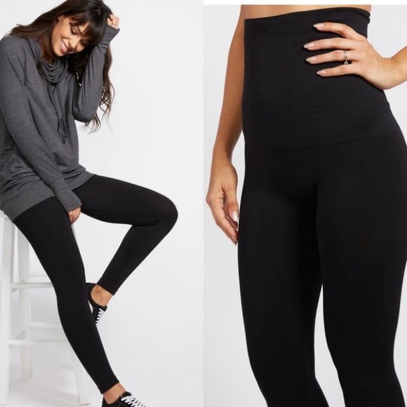 High-Waisted Black Leggings - Picture 1 of 7